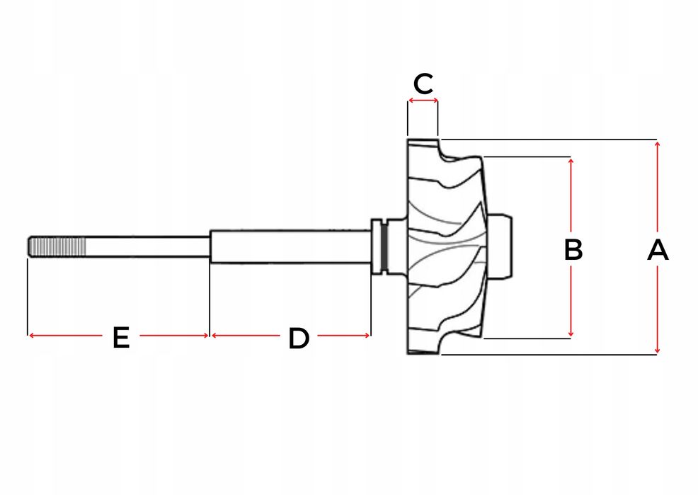 Wałek turbo TW-066 454150-0003