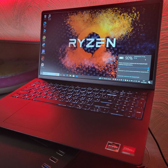 Ноут Ryzen 2022г батарея 6 часов полный комплект зарядка от павера