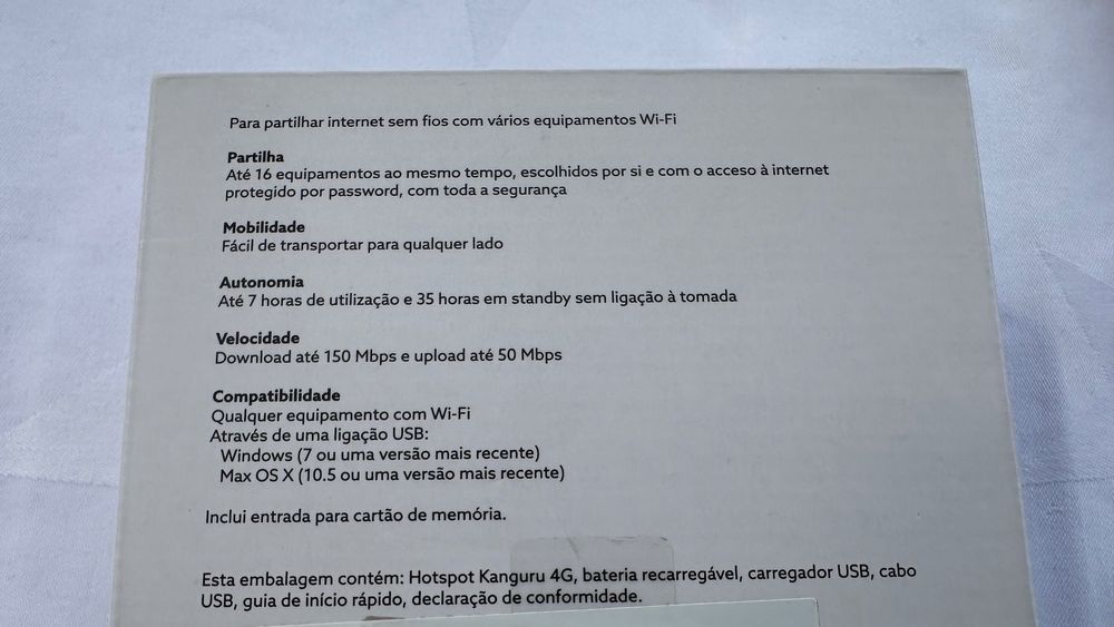 Hotspot 4G 150 Mbps