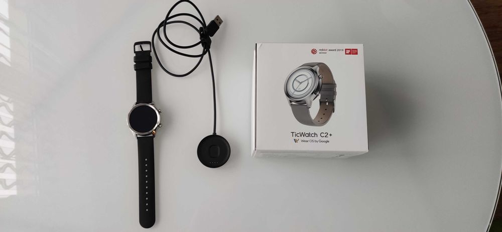 Smartwatch TicWatch C2+ jak nowy, GPS, płatność Google Pay