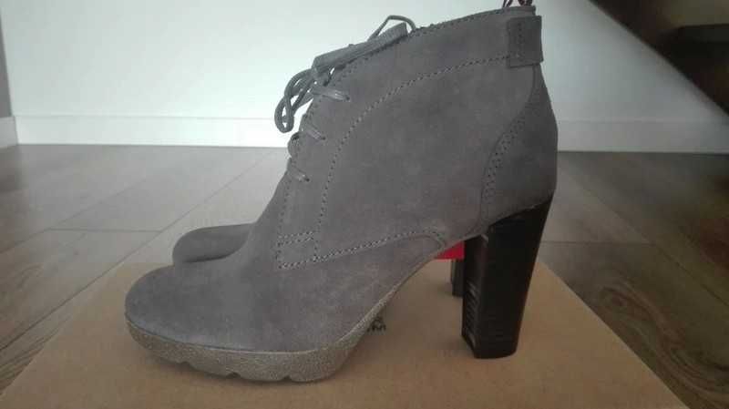 Nowe Stylowe Szare Botki Tommy Hilfiger Denim 39 Zamsz 599 PLN