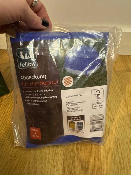 Basen dla psa 80x20 cm z pokrowcem