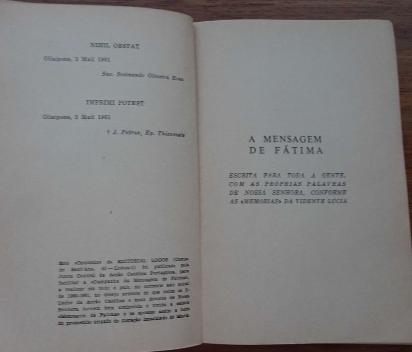 A Mensagem de Fátima - Ano de Edição 1961