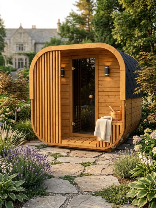 Sauna Quadro Linea ogrodowa do samodzielnego montażu 200x240 cm z przedsionkiem