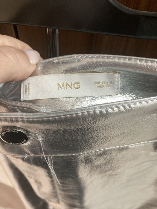 Spódnica mini srebrna MANGO rozm xl