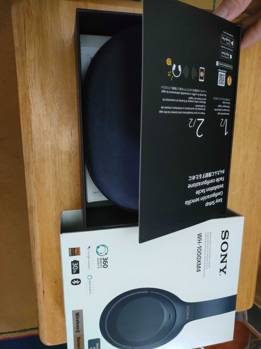 Sony WH-1000XM4 Midnight Blue com tudo incluído— Excelente estado