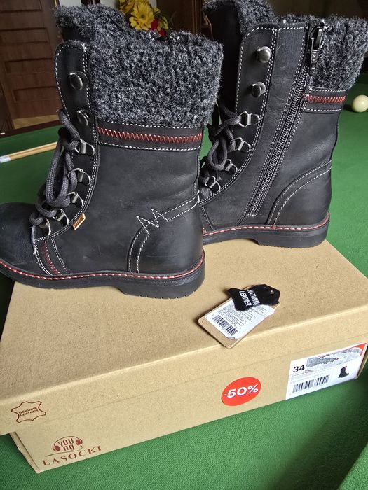 Kozaki Lasocki skóra dziewczęce