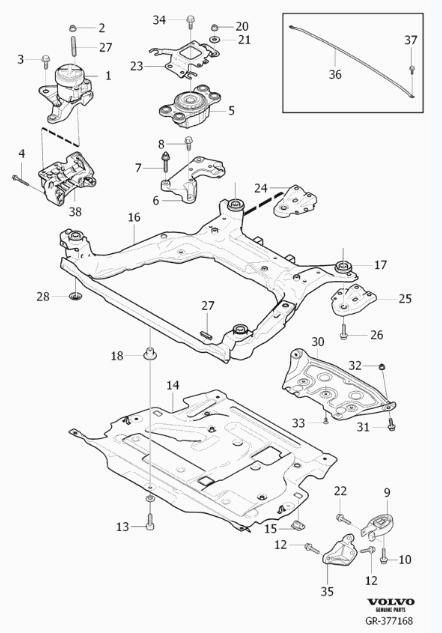 подушка кпп (коробки передач] volvo