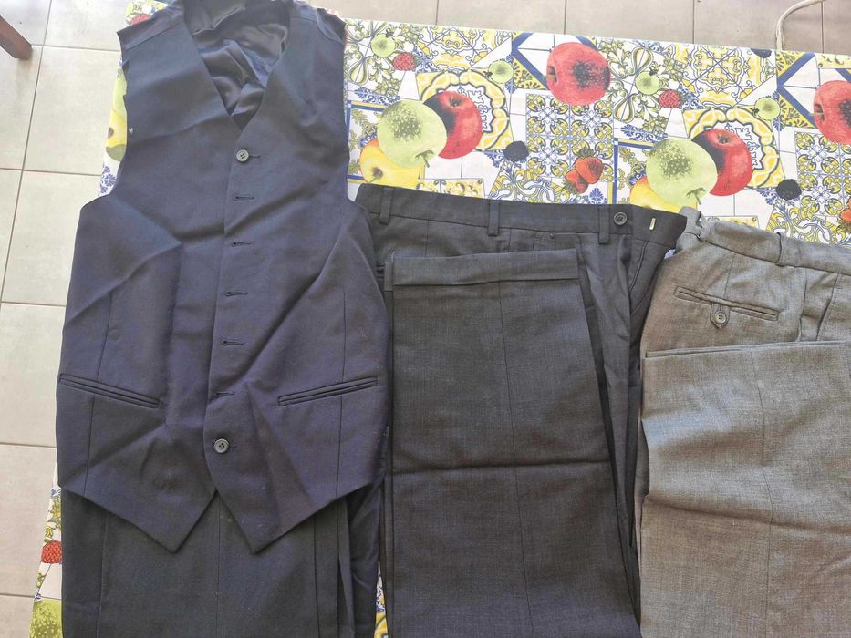 calças de fato para homem