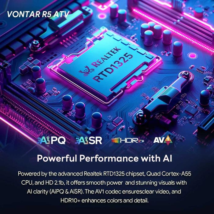 Смарт приставка VONTAR R5 ATV Android14 Realtek1325 4/32Gb