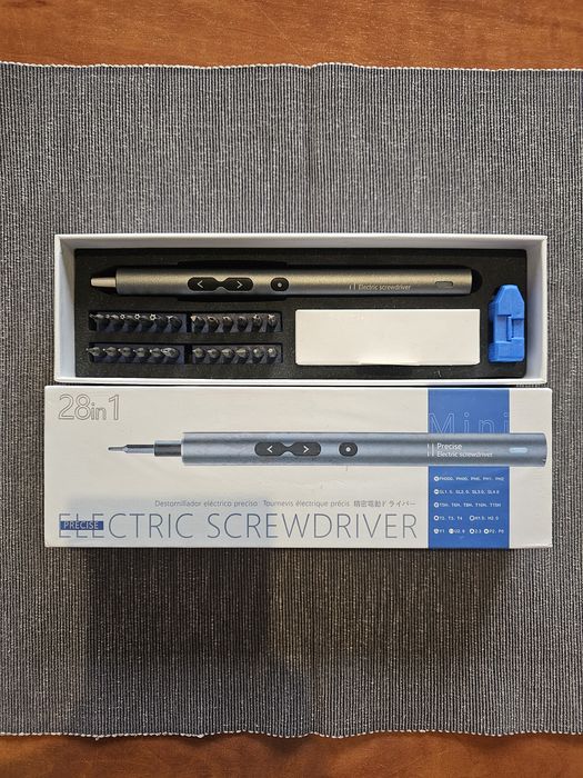 Mini Electric Screwdriver 28 in 1 — Aparafusadora Elétrica de Precisão 28 em 1