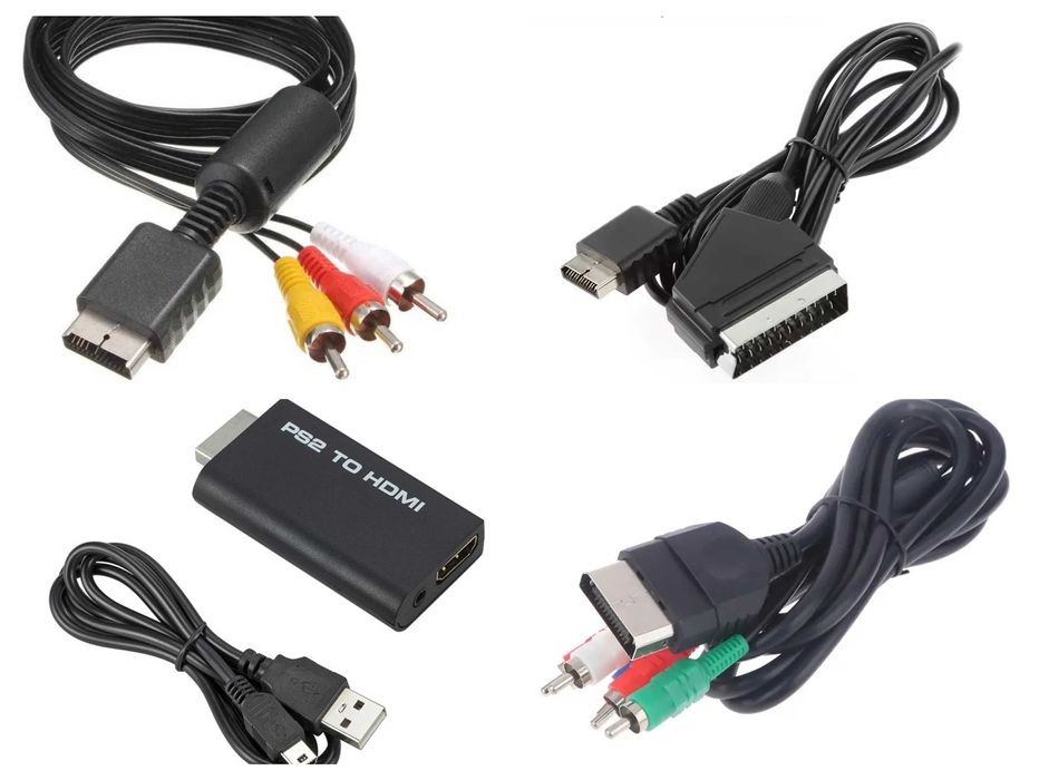 Видео кабель компонент PS to SCART RGB для Sony PlayStation 1 2 3 Xbox