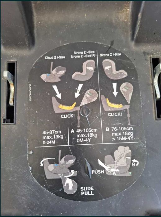 cadeirinha para bebé cybex preto (cloud Z incl. estação iso fix)