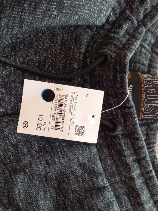 (NOVO, PORTES GRÁTIS) Calças Jogger de Malha Premium em Cinzento