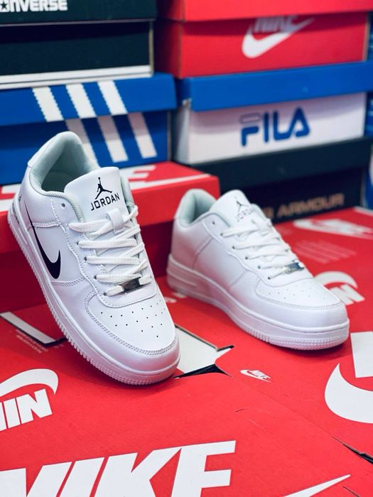 Nike Air Force Af1 белые кроссовки натуральная кожа красовки найк