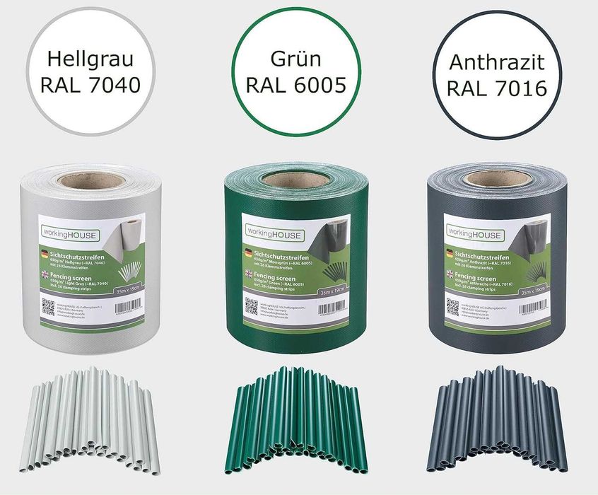 Workinghouse Folia Maskująca z PVC do Siatki z Podwójnymi Prętami - 650g/m²