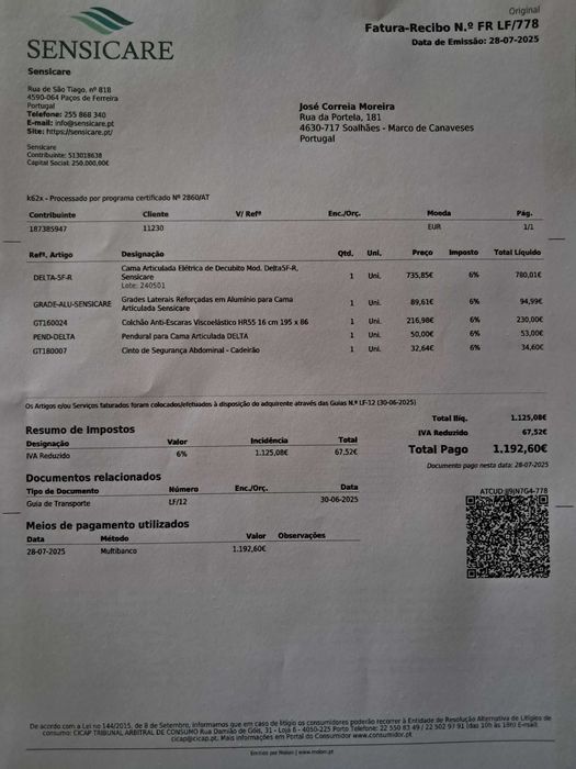 Cama Articulada Eletrica