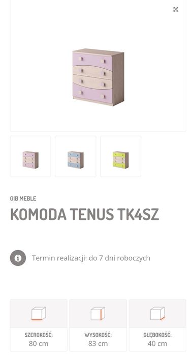 Komody GIB Tenus – idealne do pokoju dziewczynki