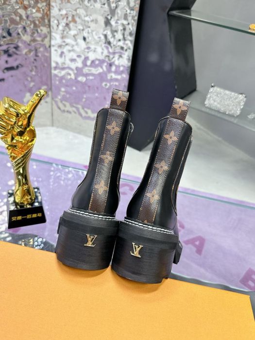 Botki Louis Vuitton black leather