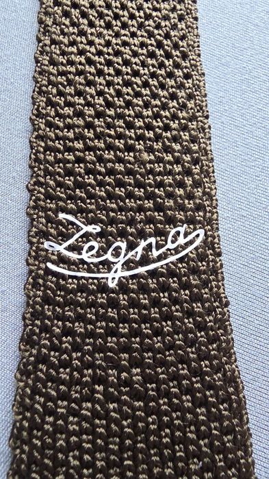 Krawat knit jedwabny Ermenegildo Zegna