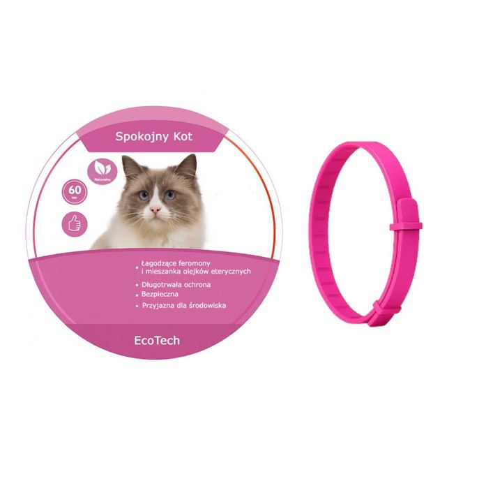 Obroża Dla Kota Uspokajająca Feromonowa Antystresowa 38 Cm Relaksująca
