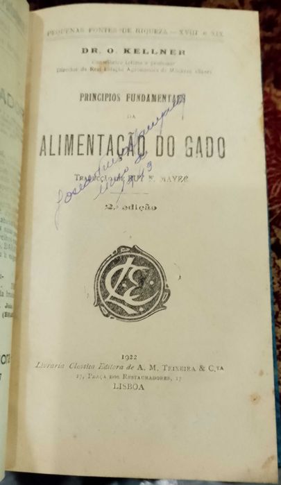 Alimentação do Gado 1922 Dr. O. Kellner