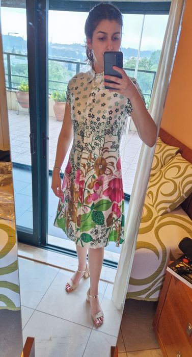 Lanidor Printed Dress with Beads