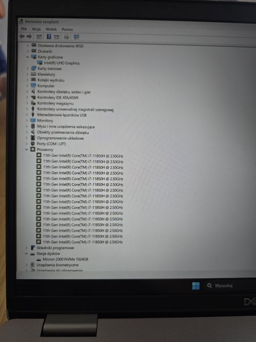 Laptop Dell Latitude 5521 i7-11850h Win 11 pro