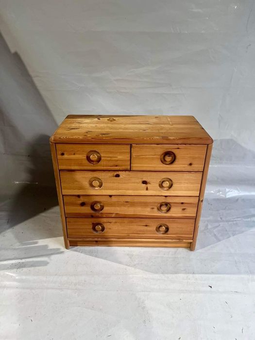 Komoda sosnowa z litego drewna