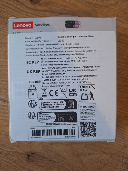 Słuchawki lenovo services LE302  6.0