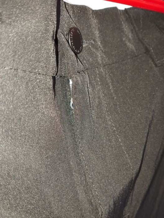 Spodnie męskie trekkingowe wodoodporne czarne z regulowanym pasem 52