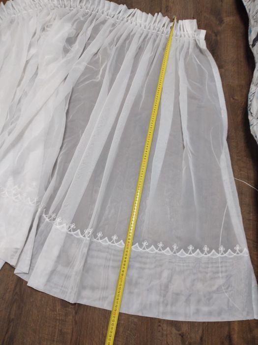 Firana na taśmie marszczącej 120 cm x 430 cm