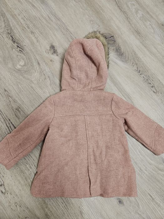 Тепле пальто zara kid's 18-24м для дівчинки