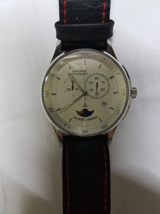 zgarek Jacques Lemans 1-1447 CHronograph ,42,5mm, ,jak NOWY