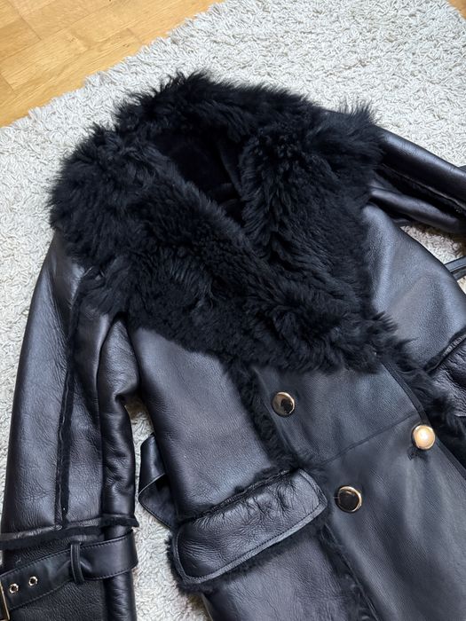 Przepiekny kożuch zlote elementy