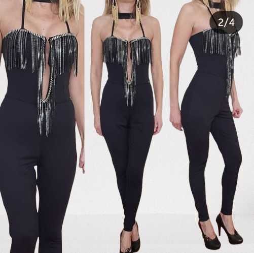 Macacão preto para noite . M