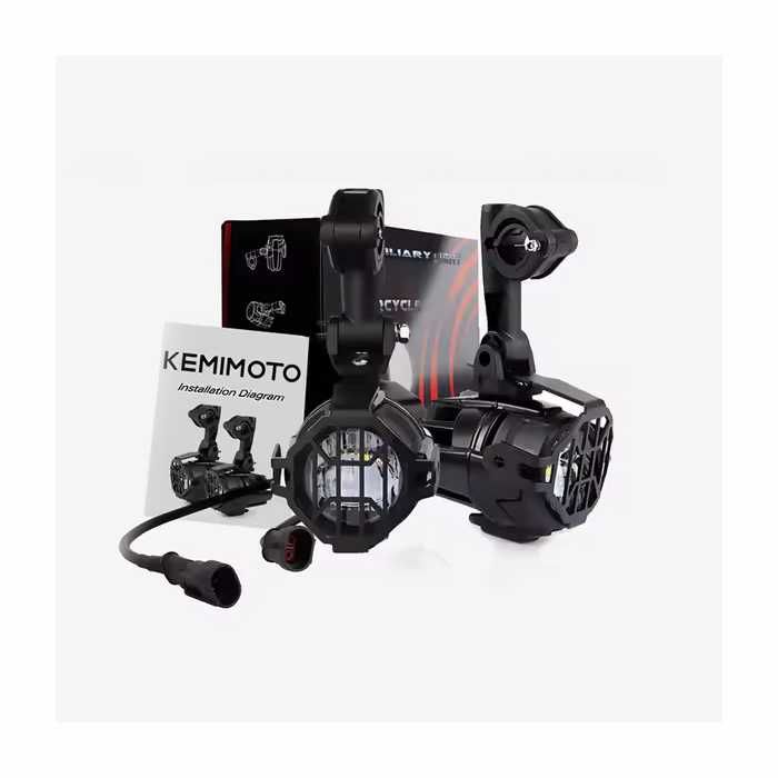 Faróis auxiliares homologados E9 - 40W LED para moto