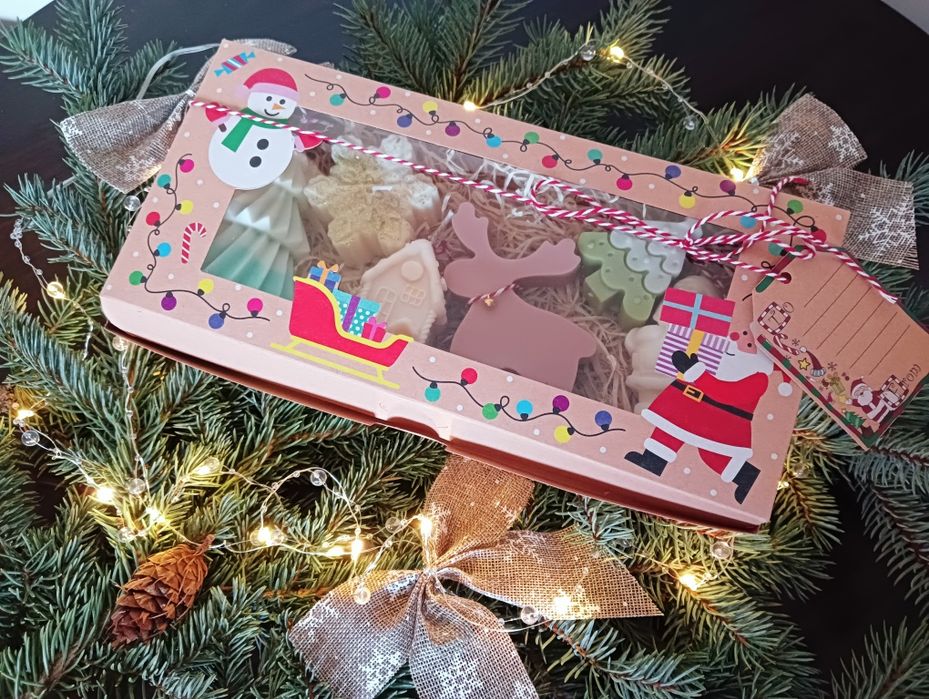 Duży box świece sojowe prezent 30cm