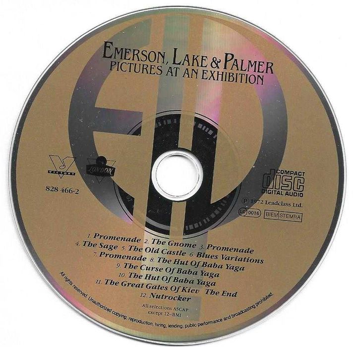 Emerson, Lake & Palmer - - - - - Pictures at an Exhibition - - - - -CD