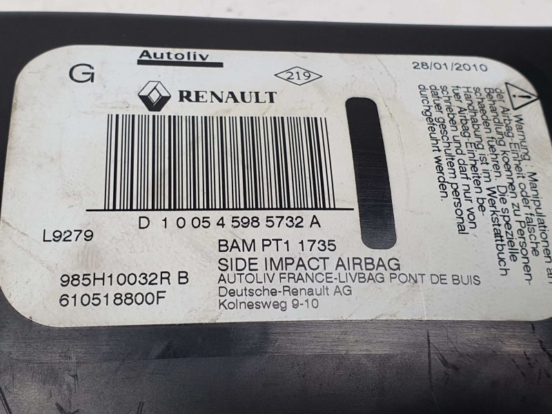 Airbag banco esquerdo RENAULT Megane III Grandtour (KZ0/1)