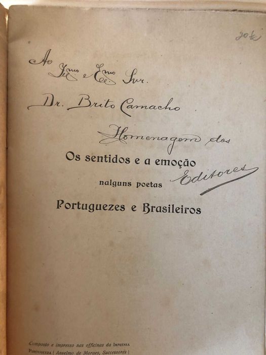 Os Sentidos e a Emoção nalguns Poetas Portuguezes e Brasileiros