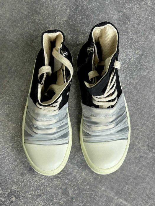 Rick Owens Geobasket Ramones jumbo laces чорні кеди opium archive 41