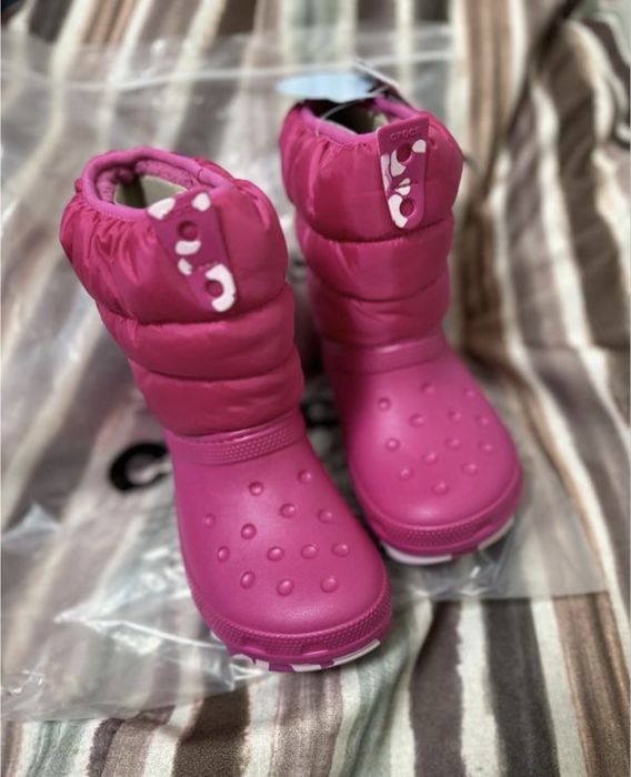 Зимові чоботи сапоги дутіки Crocs Puff Boot Крокс 33-34розмір 20.8см