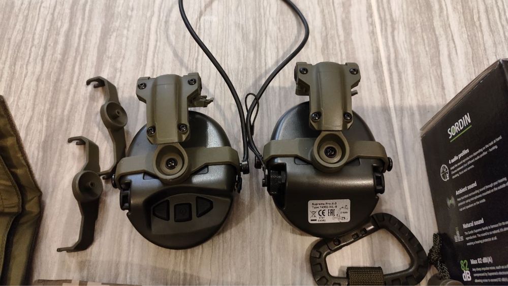 Активні навушники Sordin Supreme Pro X Slim Green (сумісні з ARC Rail)