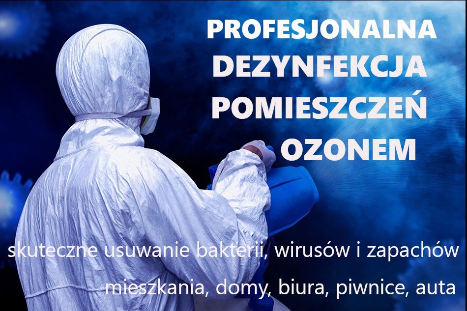 Ozonowanie/Dezynfekcja/Odgrzybianie pomieszczeń, samochodów, klimatyza
