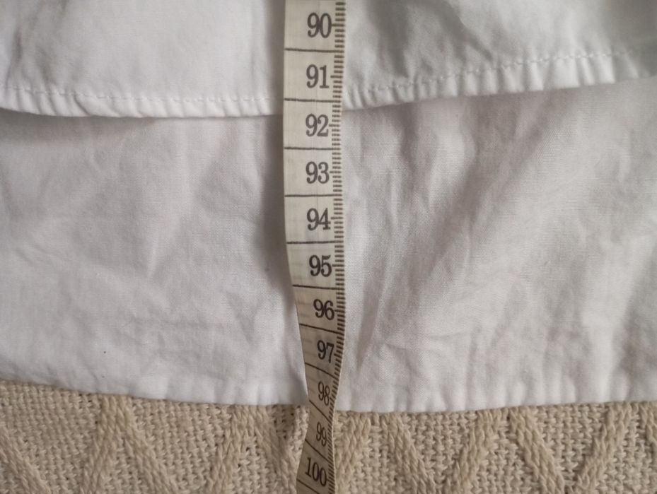 ZARA M-XL owersizowa luźna sukienka szmizjerka biała bawełniana