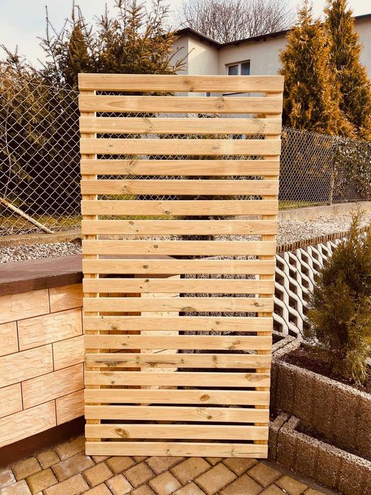 Nowoczesny Płot Ogrodowy Drewniany Przęsło 180 cm Pergola