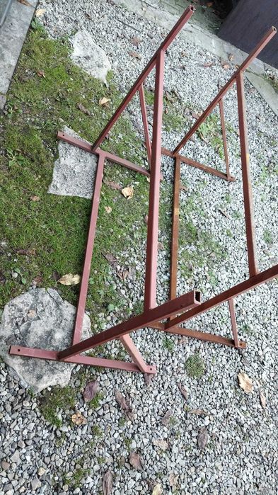 Półka półki do garażu piwnicy wiszące 2 sztuki metalowe mocne 106x82cm