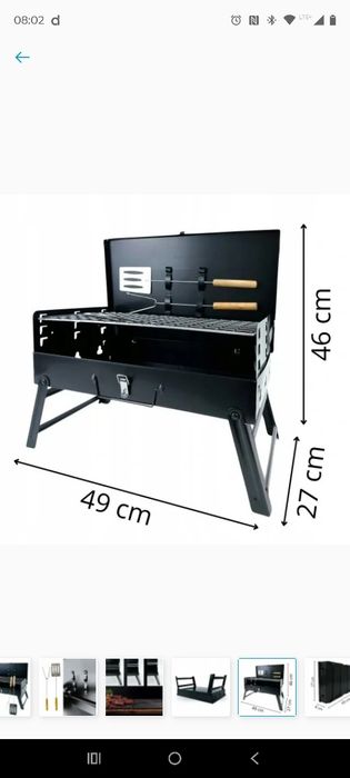 Grill przenośny walizeczka zestaw nowy