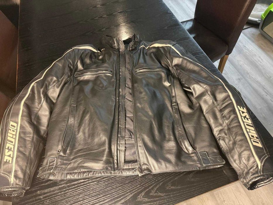 Casaco Motard Dainese Stripes Coiro - Tamanho 58 - Proteções